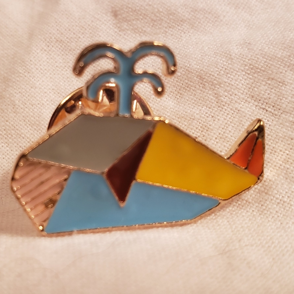 3/$20 pin sale!! Origami whale Enamel Pin
